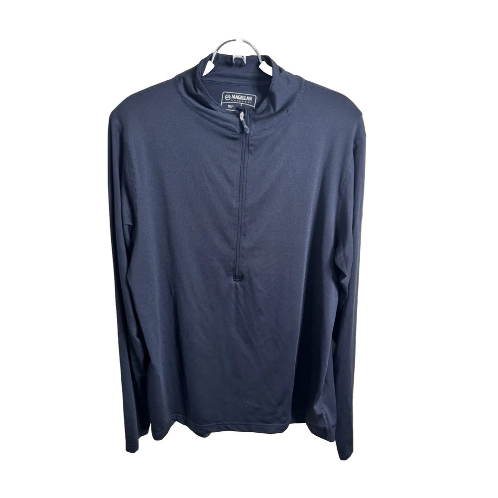 Magellan Outdoors Men's Large Black Lightweight Long Sleeve 1/4 Zip